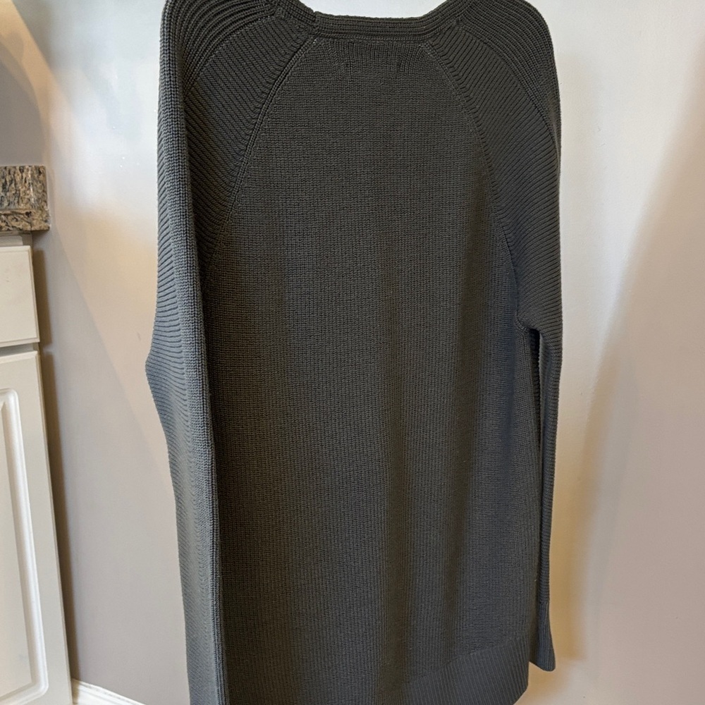 Athleta Merino Wool Blend Tunic Sweater XXS Charcoal Gray Relaxed Fit - Picture 5 of 5